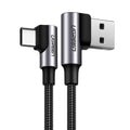 Ugreen Angled USB-A to USB-C Cable 3A, 2m - Grey