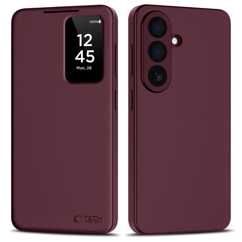 Tech-Protect Wallet Cover for Samsung Galaxy S26 Plus - Burgundy — Tech-Protect