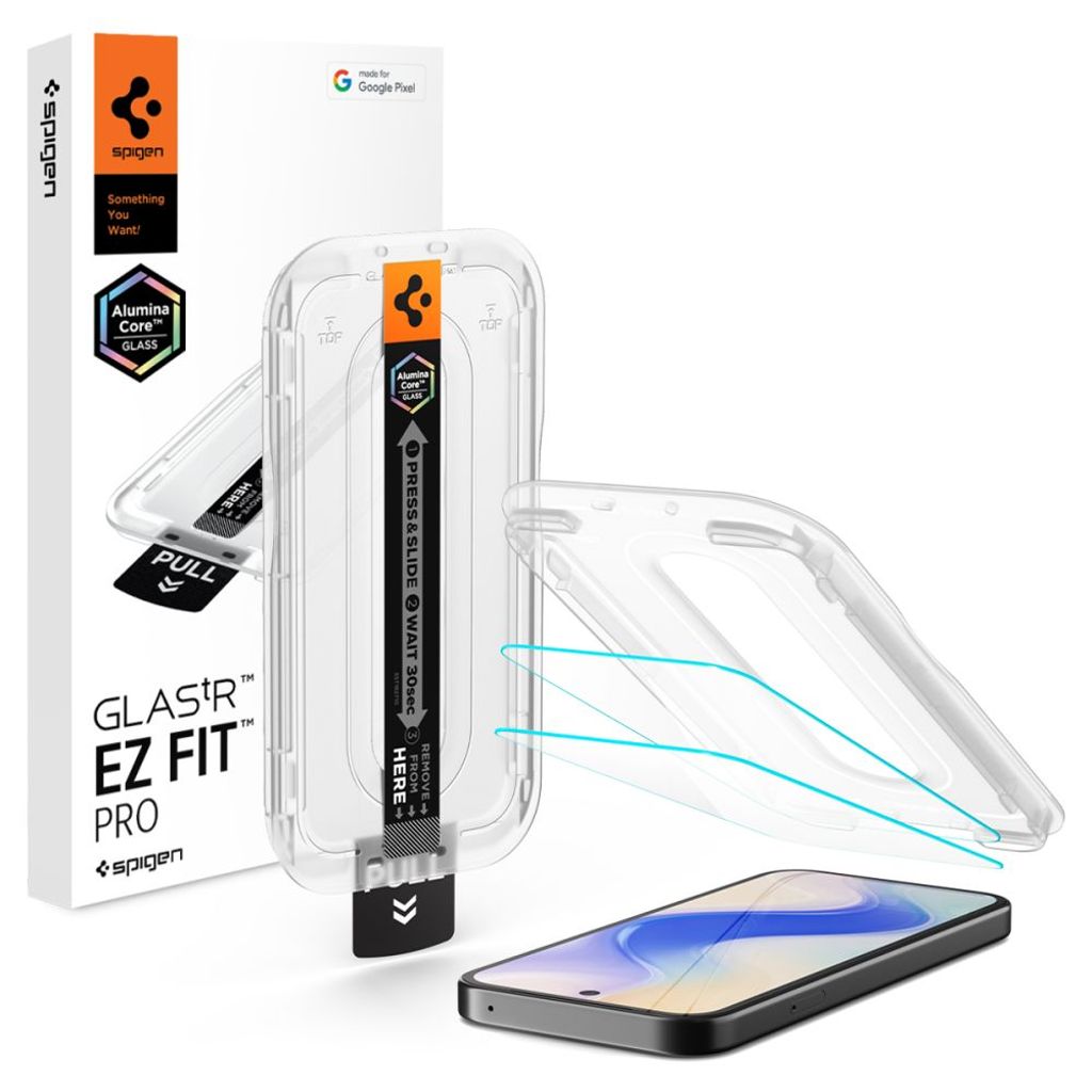 Spigen Glas.tR EZ Fit Pro 2-Pack Screen Protector for Google Pixel 10A — Spigen