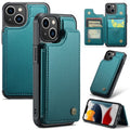 iPhone 13 CASEME C22 Wallet Case RFID Blocking - Green — Övrigt