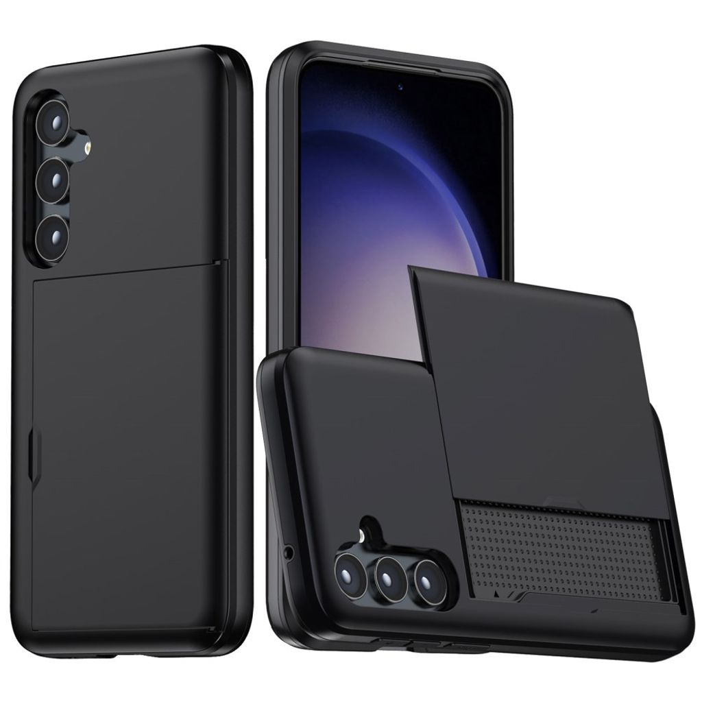 Samsung Galaxy A55 5G case with slide card holder - Black — Samsung