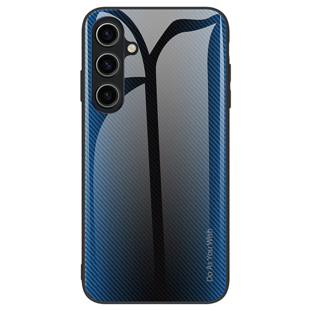 Samsung Galaxy A55 Case with tempered glass back - Blue