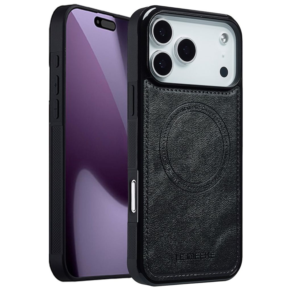 LC.IMEEKE iPhone 18 Pro Max/17 Pro Max MagSafe Case with PU-leather - Black — LC.IMEEKE