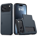 Case with Card Slot iPhone 18 Pro Max, iPhone 17 Pro Max - Navy Blue — Övrigt