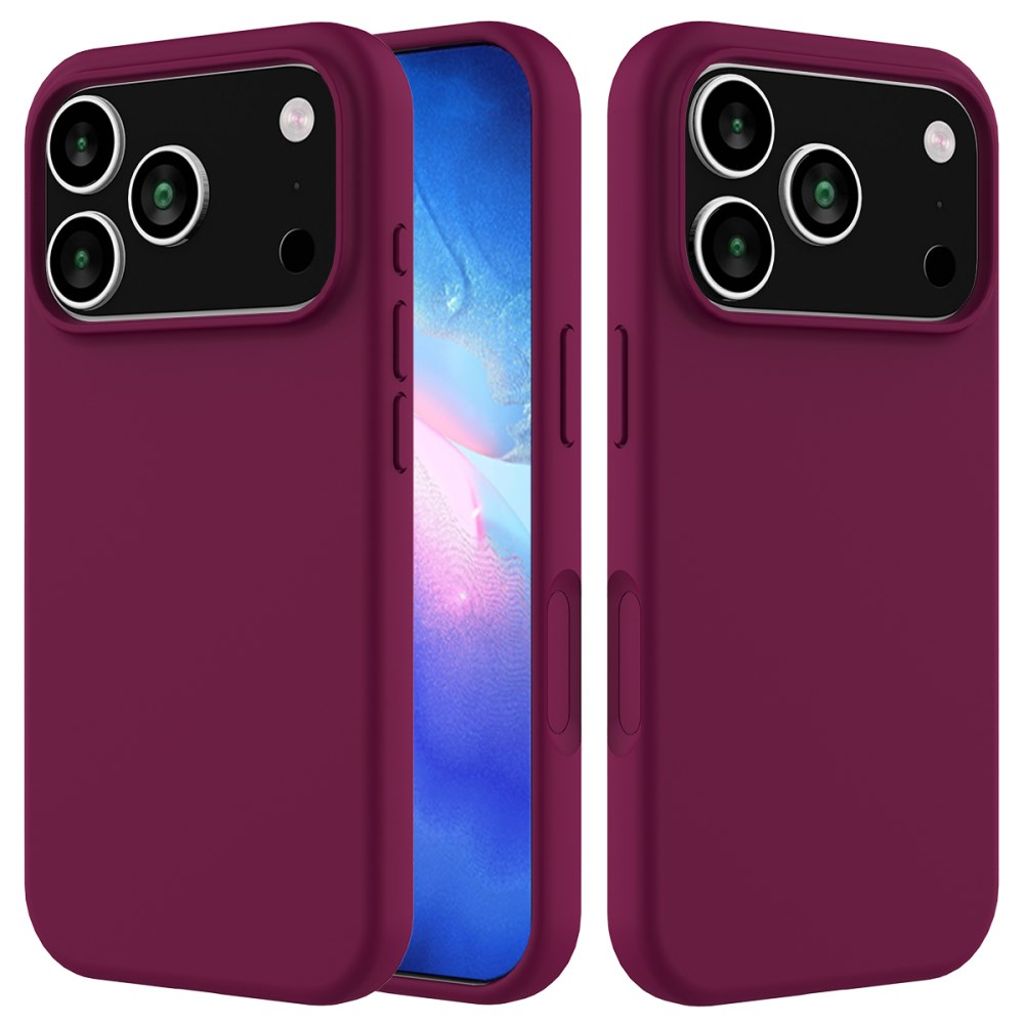 iPhone 17 Pro Silicone Phone Case - Wine Red