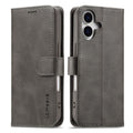 LC.IMEEKE iPhone 17 Wallet Cover with Stand - Grey — LC.IMEEKE
