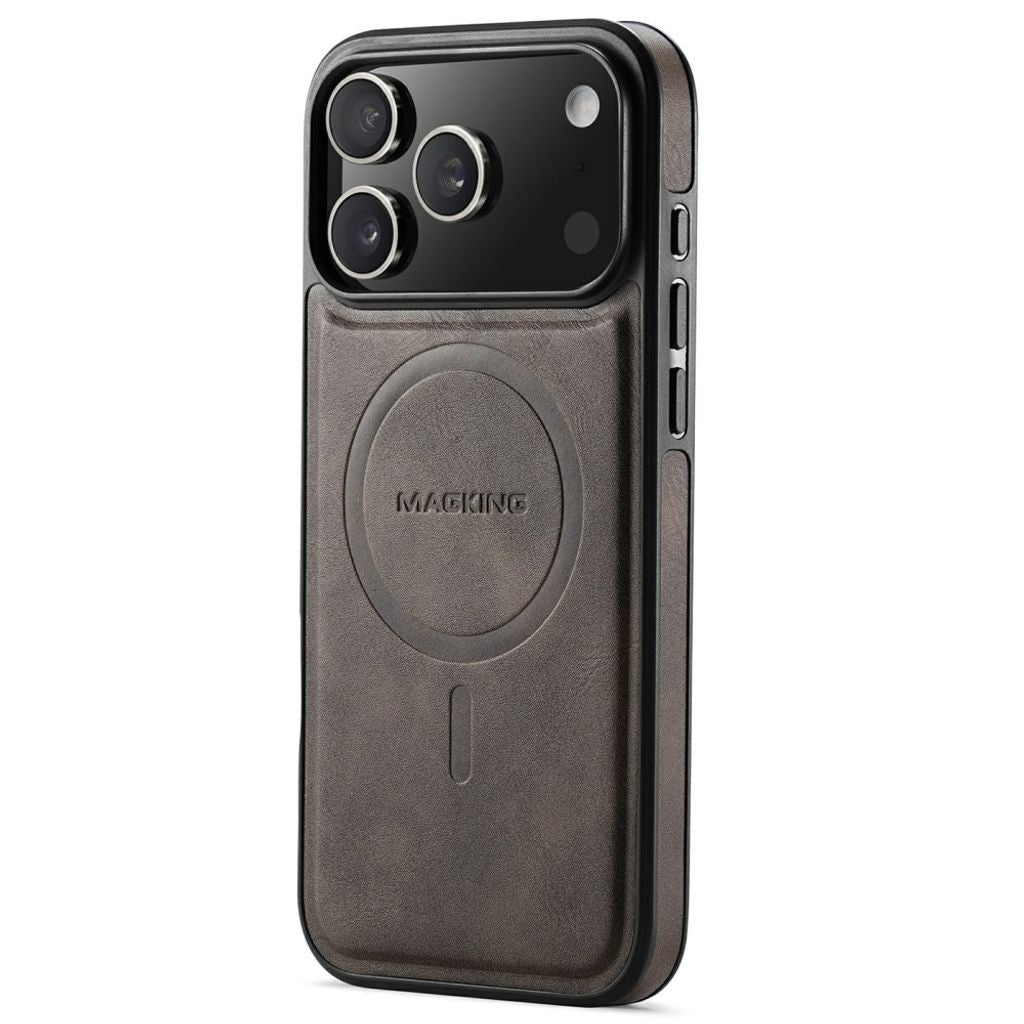 MAGKING K1 iPhone 18 Pro / 17 Pro MagSafe Case PU-leather - Dark Brown — MAGKING
