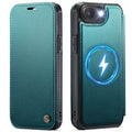 CASEME 053 iPhone 16e/iPhone 17e Wallet Cover MagSafe RFID blocking - Turquoise
