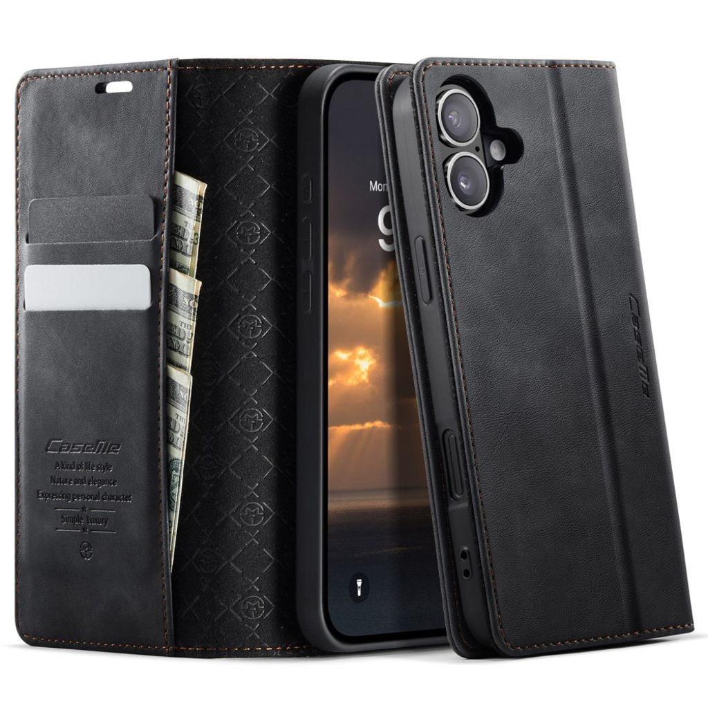 CASEME iPhone 16 Cover with Stand - Black