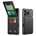 ZM11 iPhone 14 Pro Wallet Case Card Holder Stand - Black