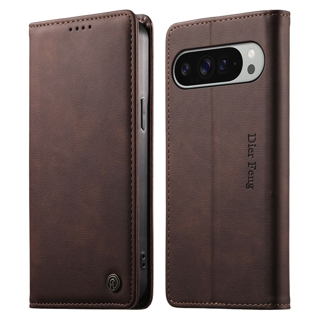 DIETFENG Google Pixel 11 Pro XL Wallet Cover RFID Blocking - Dark Brown — DIETFENG