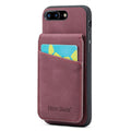 FIERRE SHANN iPhone 7 Plus / 8 Plus Case with Card slots - Red