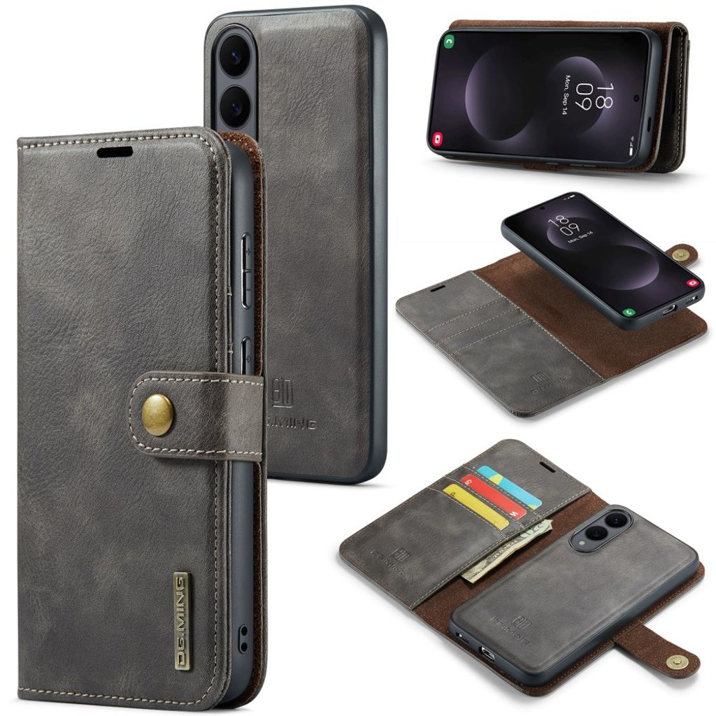 DG.MING Samsung Galaxy S25 Edge Wallet Cover - Grey