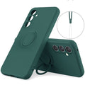 Samsung Galaxy A57 5G Silicone Case Ring holder - Blackish Green