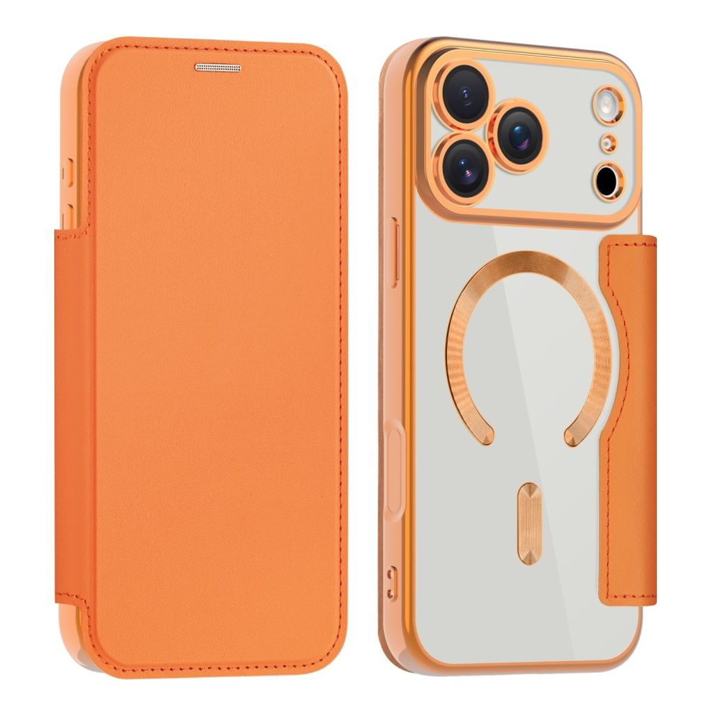 iPhone 17 Pro Max MagSafe RFID Blocking Card Holder Cover - Orange — Övrigt