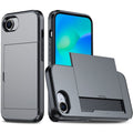 iPhone 17e/16e Case with Cardholder - Silver
