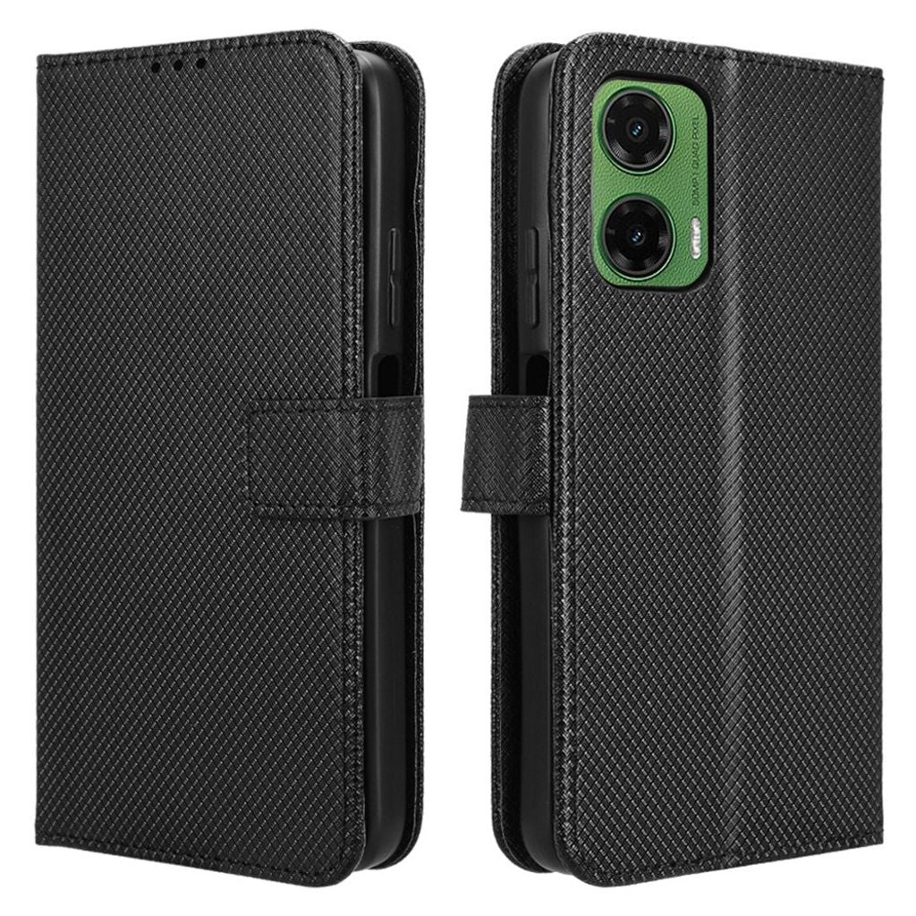 Motorola Moto G35 5G Cover with Stand - Black — Övrigt