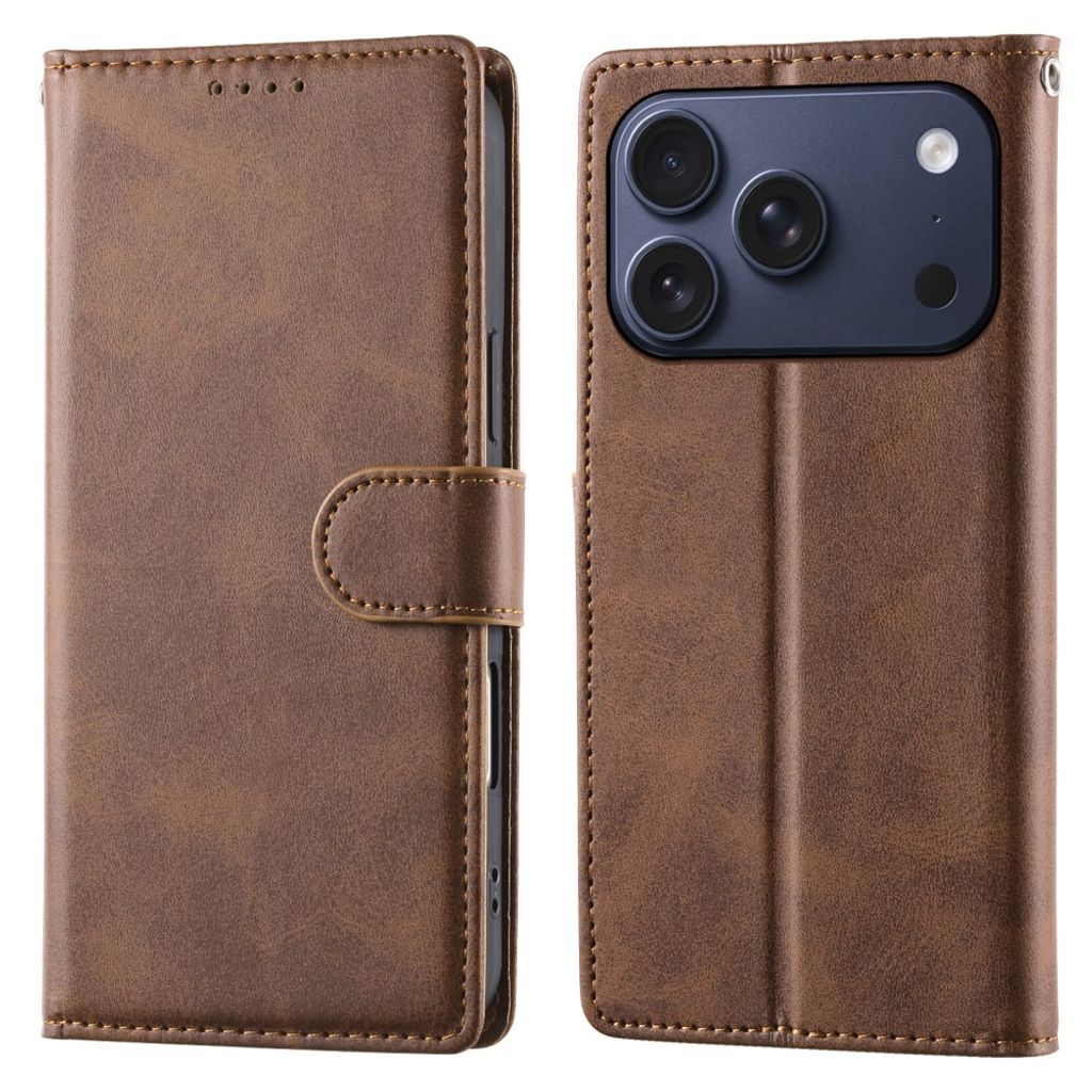 Wallet Cover with Stand iPhone 18 Pro, iPhone 17 Pro - Brown — Wallet