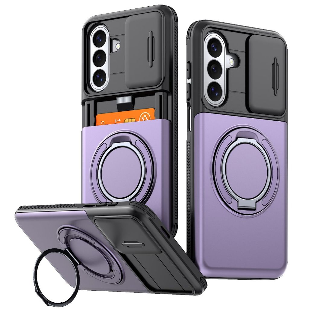 Samsung Galaxy S26 Magsafe Case with Card Slot and Camera Protection - Purple — Samsung