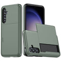 Samsung Galaxy A55 5G case with slide card holder - Army Green — Samsung