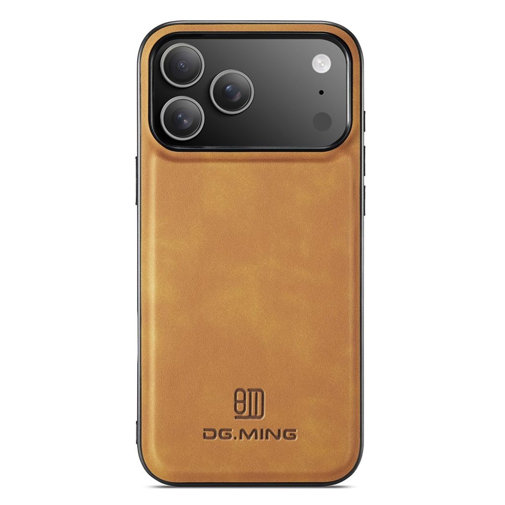 DG.MING iPhone 18 Pro Max/17 Pro Max PU-leather Case - Light Brown