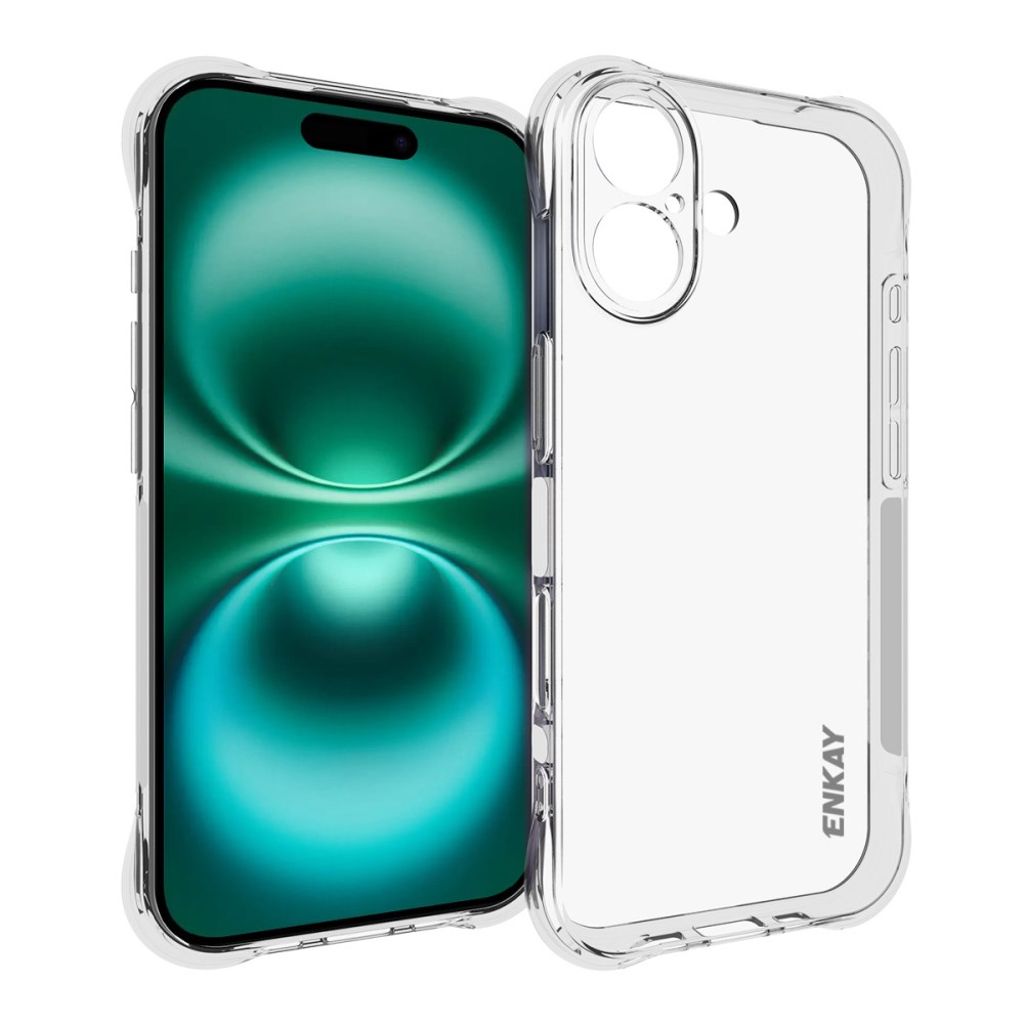 iPhone 17 clear phone case ENKAY HAT PRINCE shockproof TPU case - transparent