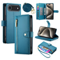 iPhone Air Wallet Cover with Strap - Blue