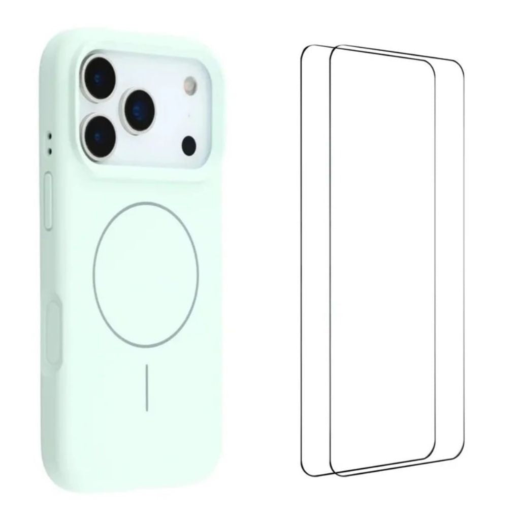 iPhone 18 Pro Max MagSafe Compatible Case with 2x Screen Protectors - Green — Övrigt
