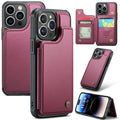 CASEME iPhone 14 Pro Wallet Case RFID Blocking Card Slots - Red