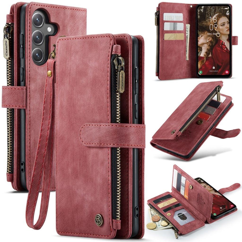 CASEME Samsung Galaxy S25 FE Cover with Stand - Red