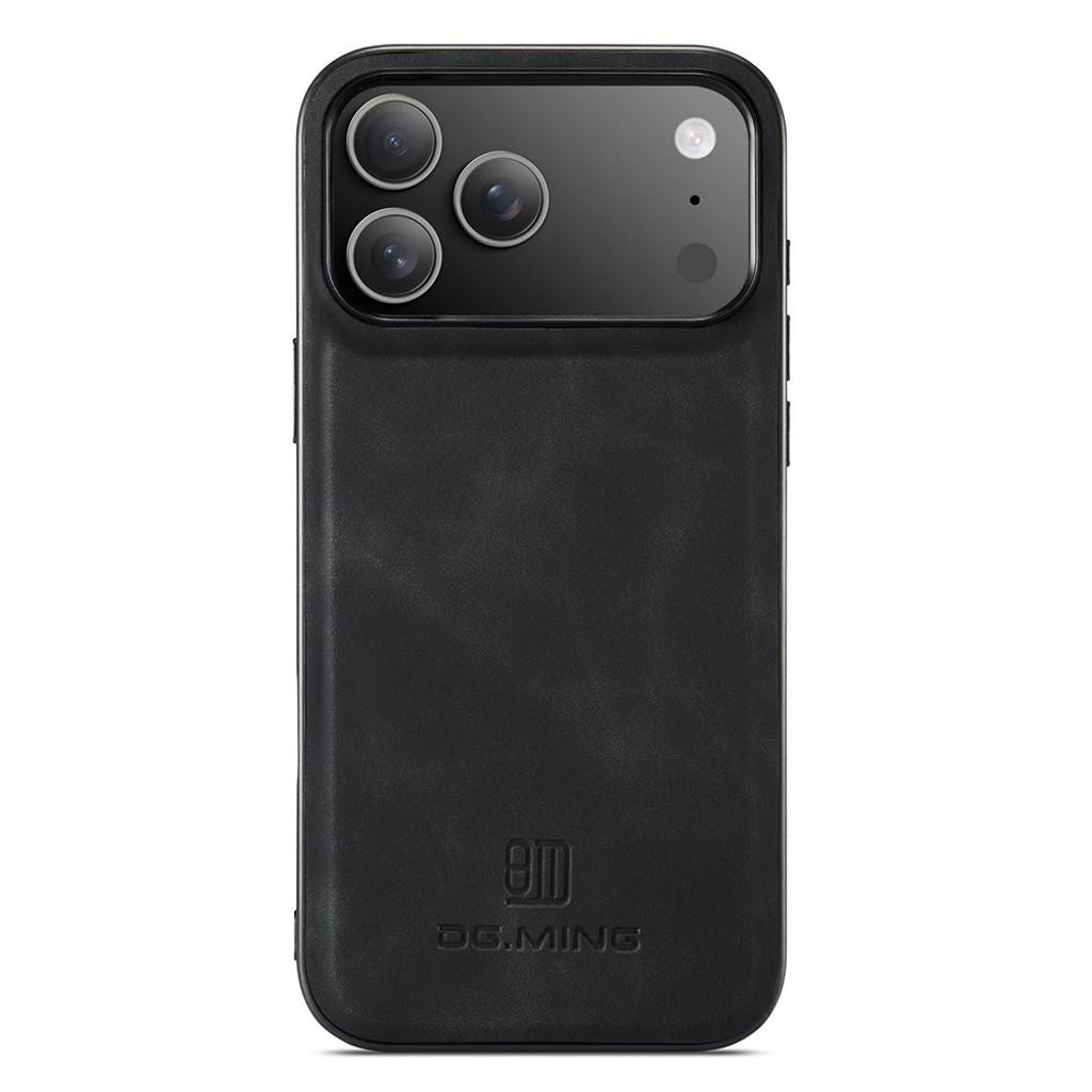 DG.MING iPhone 18 Pro / 17 Pro Case with PU-Leather - Black
