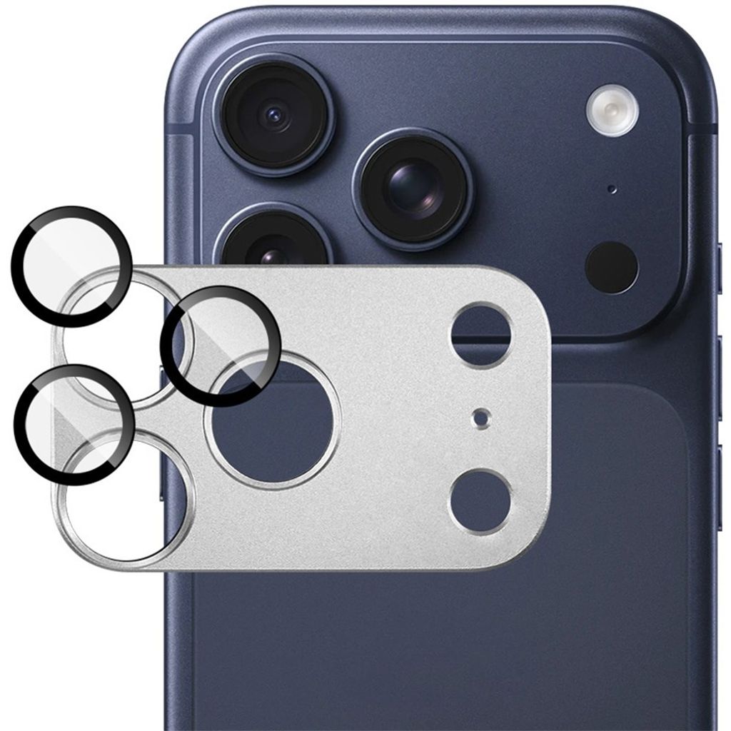 IMAK iPhone 18 Pro Lens Protector Tempered Glass/Metal - Silver — IMAK