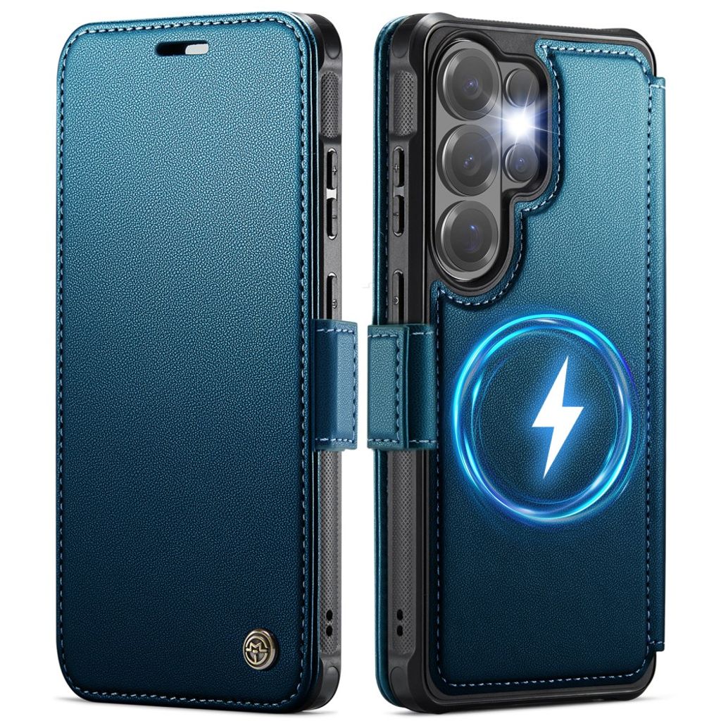 CASEME 053 Samsung Galaxy S26 Ultra Wallet Cover MagSafe RFID blocking - Blue — CASEME