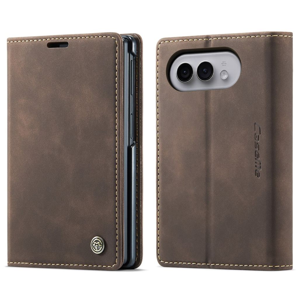 CASEME iPhone Duo Wallet Cover in  PU Leather - Brown — CASEME