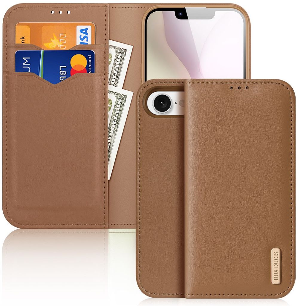 DUX DUCIS iPhone 17e/16e Cover with RFID protection - Brown — DUX
