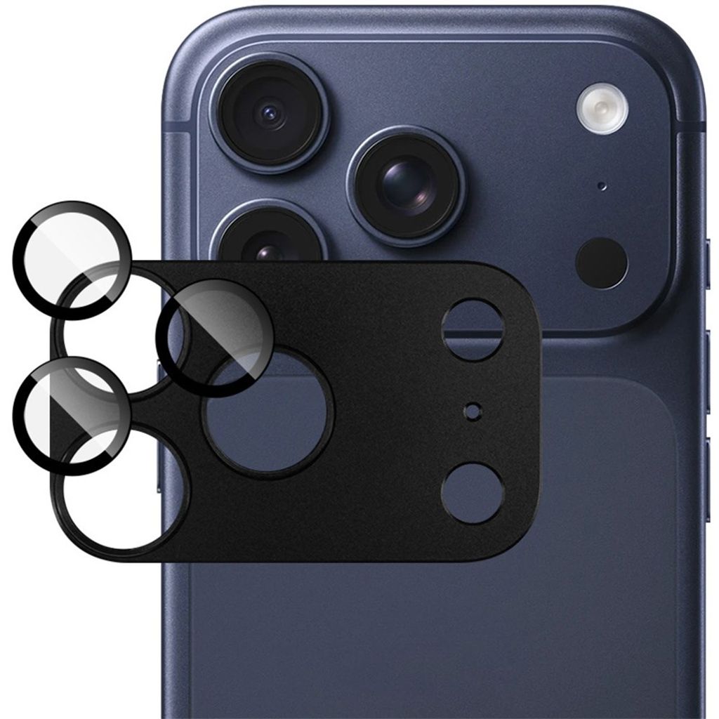 IMAK iPhone 18 Pro Max Lens Protector Tempered Glass & Metal - Black — IMAK