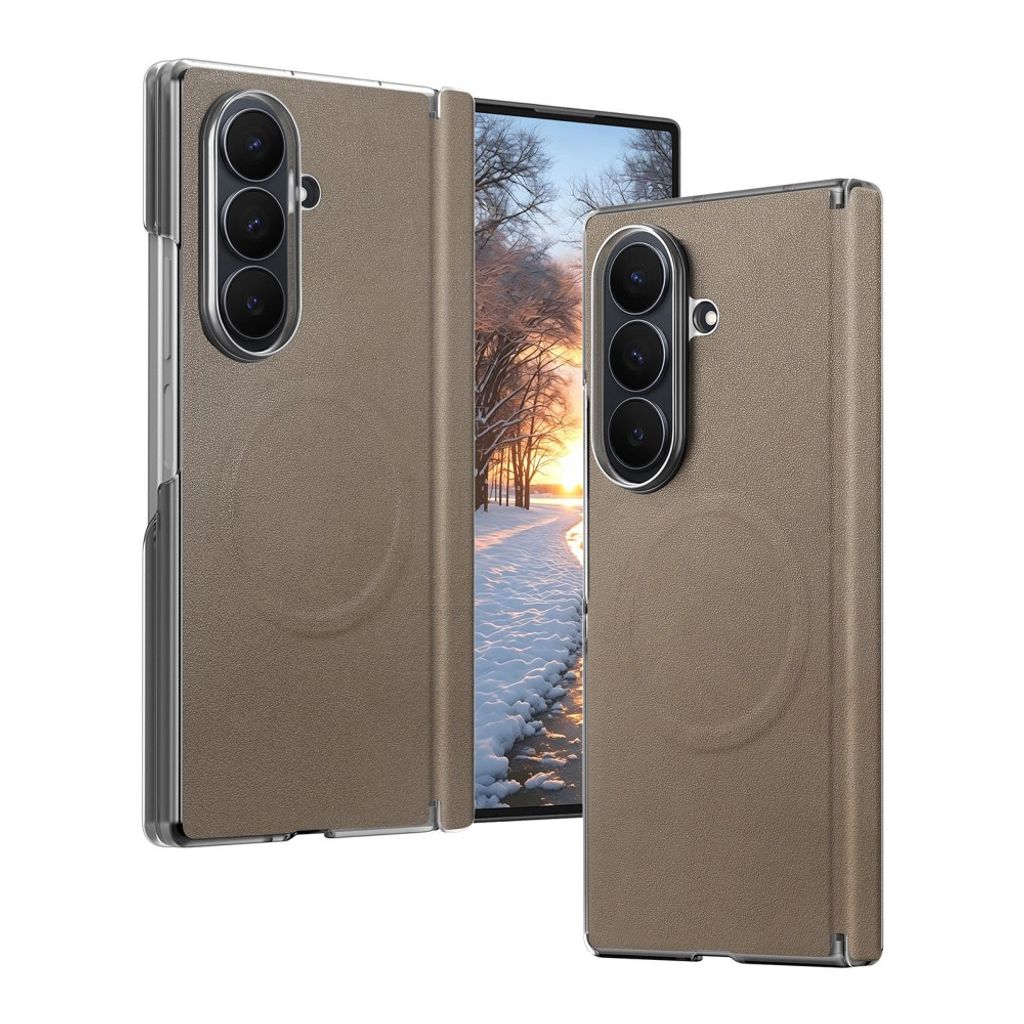 MagSafe Case PU-leather Samsung Galaxy Z Fold8 Ultra - Beige — MagSafe