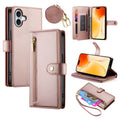 iPhone 17 Wallet Cover with carrying strap - Pink