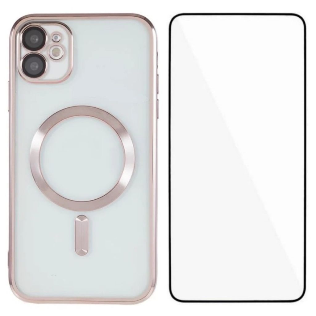 iPhone 11 MagSafe Compatible Case + Screen Protector – Pink