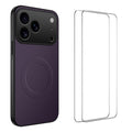 iPhone 18 Pro Carbon Fiber MagSafe Case with 2x Screen Protector - Purple — Övrigt