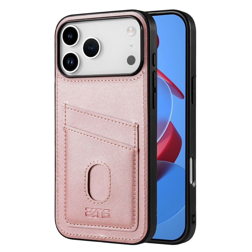 Case with Card Slots PU-leather iPhone 18 Pro Max, iPhone 17 Pro Max - Rose Gold — Övrigt