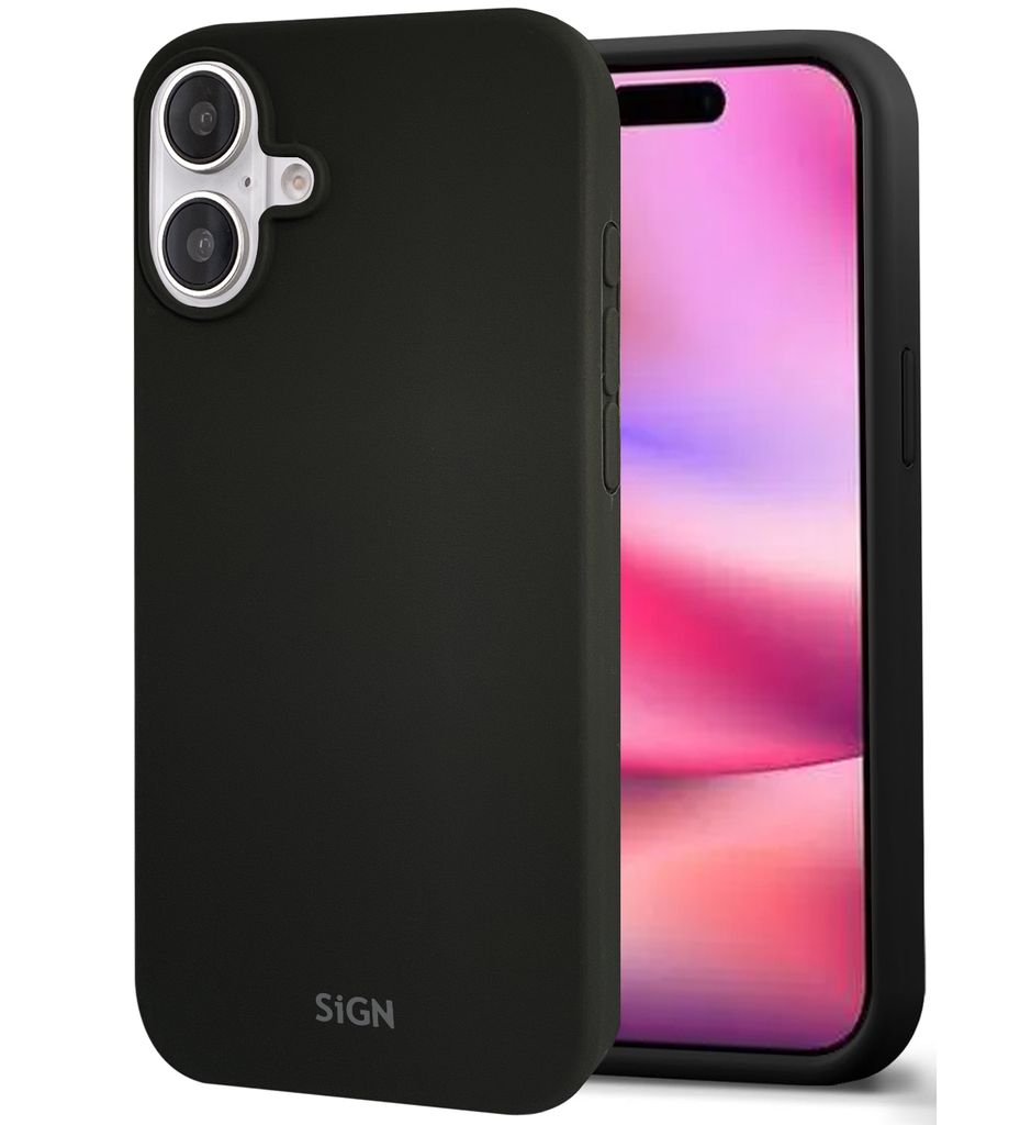 SiGN Liquid Silicone Case for iPhone 16 - Black
