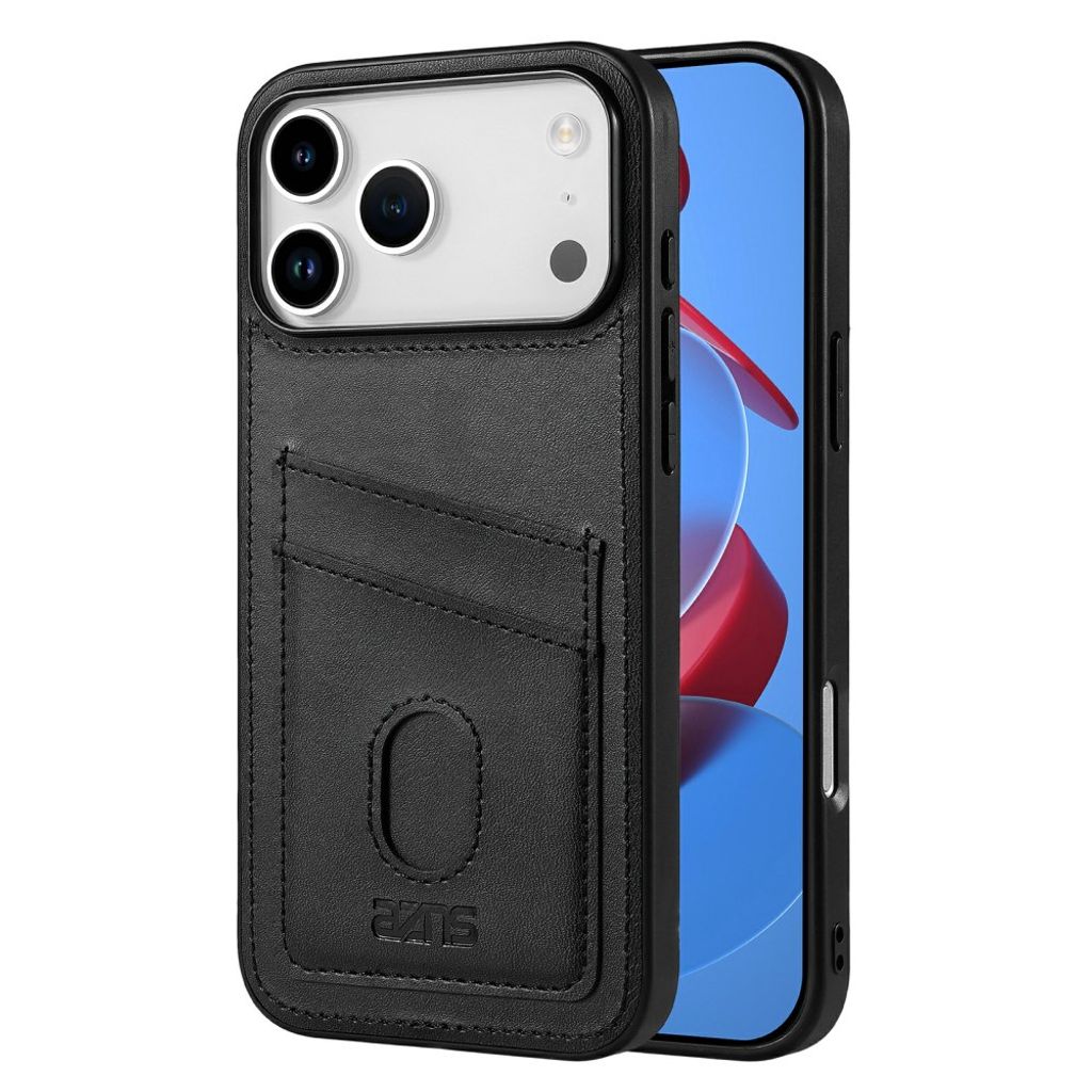 Case with Card Slots PU-leather iPhone 18 Pro, iPhone 17 Pro - Black — Övrigt