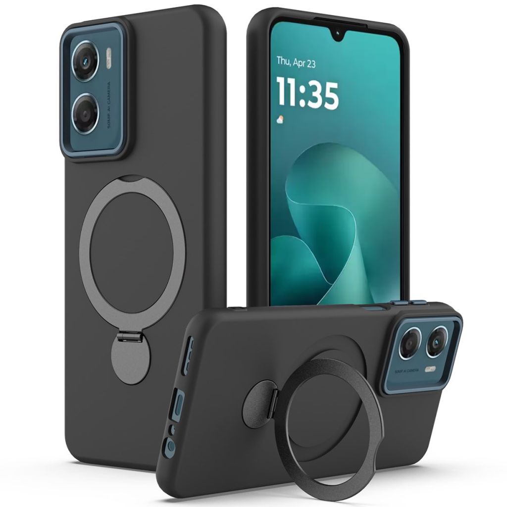 Motorola Moto G06 Power 4G/G06 4G Case MagSafe Ring Stand - Black
