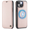 CASEME iPhone 15 Plus/14 Plus Wallet Cover MagSafe RFID blocking - Light Pink