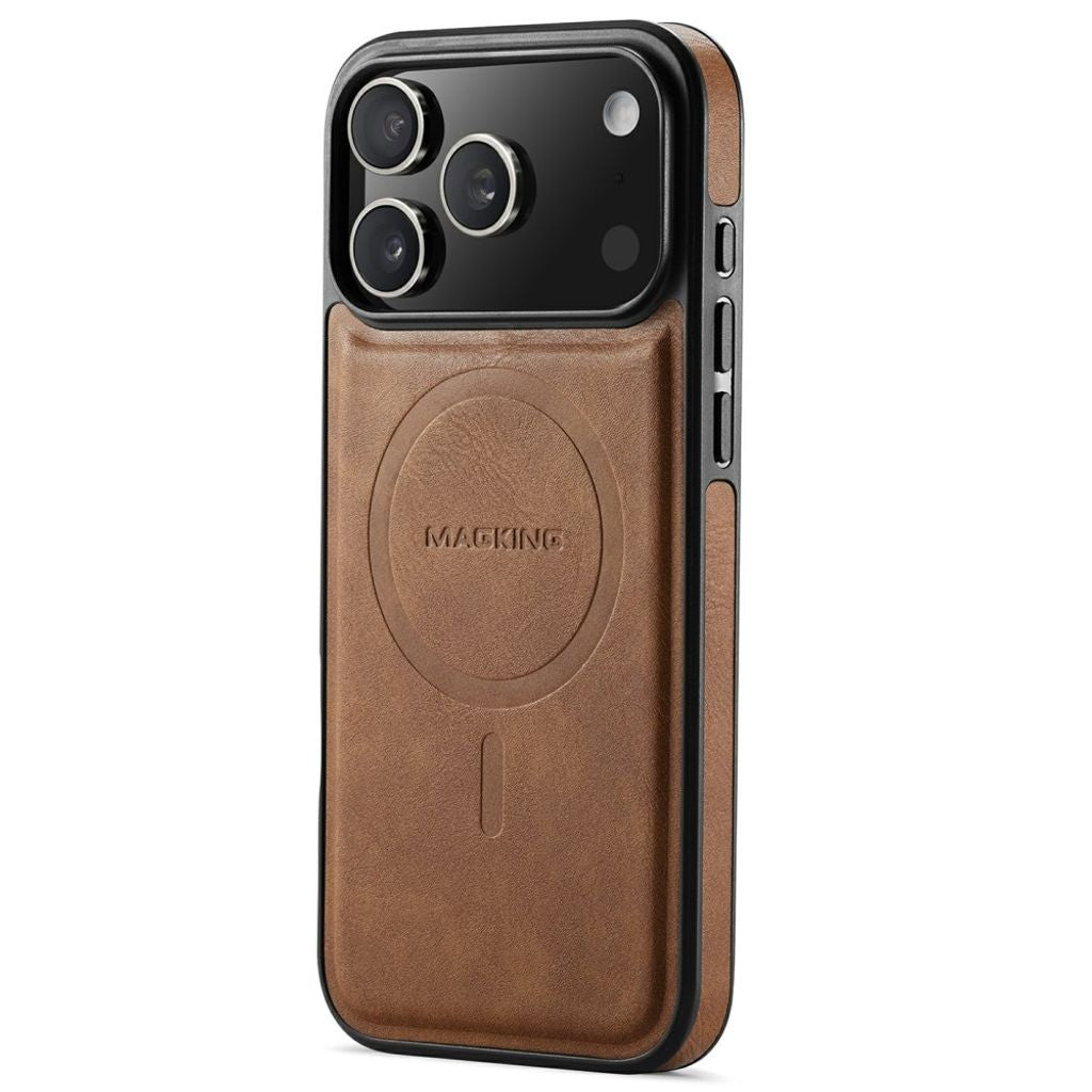 MAGKING K1 iPhone 18 Pro Max / 17 Pro Max MagSafe Case PU-leather - Brown — MAGKING