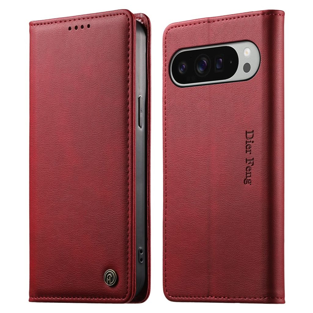 DIETFENG Google Pixel 11 Pro XL Wallet Cover RFID Blocking - Red — DIETFENG