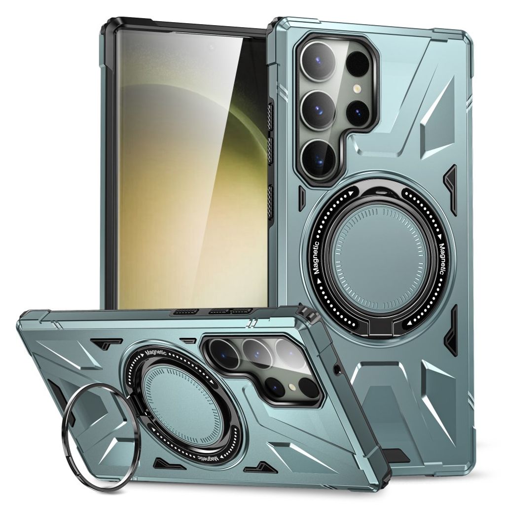 Samsung Galaxy S24 Ultra smartphone case with a stand - Green — Samsung