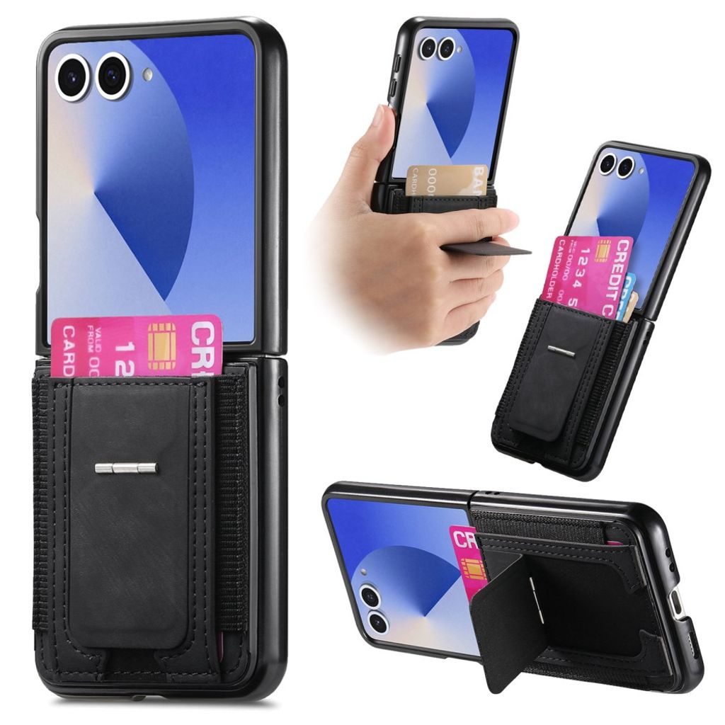 Samsung Galaxy Z Flip7 5G Case with Card Holder - Black