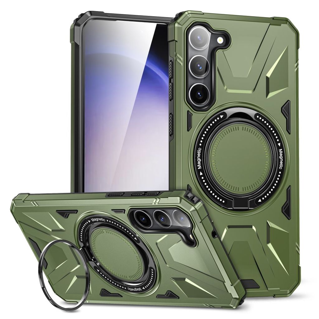 Samsung Galaxy S24 Case with Ring Kickstand - Dark Green